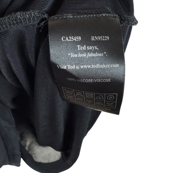 Ted Baker London black Skylon racer back tank top Size 2 - Picture 7 of 9